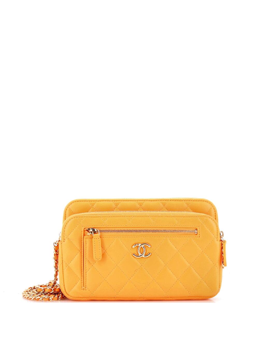 Chanel Front Pocket Double Zip Clutch #371109C32B